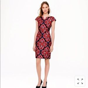 J. Crew Collection Berry Bouquet Cocktail Dress